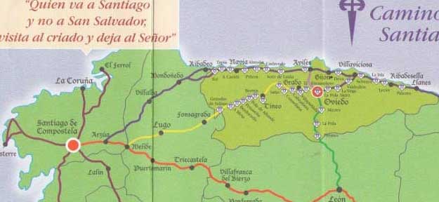 Caminos Jacobeos por Asturias y Galicia