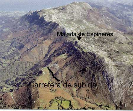 Vista aérea de la Sierra del Sueve (Asturias oriental)