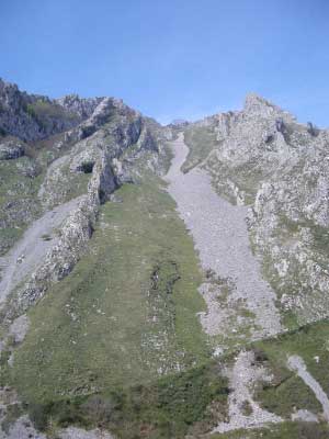 Derrubis de ladera del Pasadoiru (Ponga-Asturias)