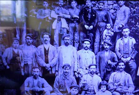 Grupo de mineros a principios del siglo XX (Asturias)